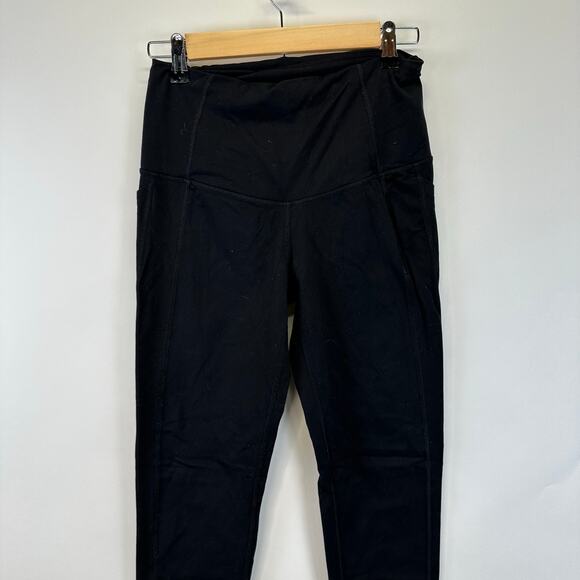 Victoria's Secret Sport Full Length Black Leggings With Pockets Size Small Gym - Picture 2 of 11